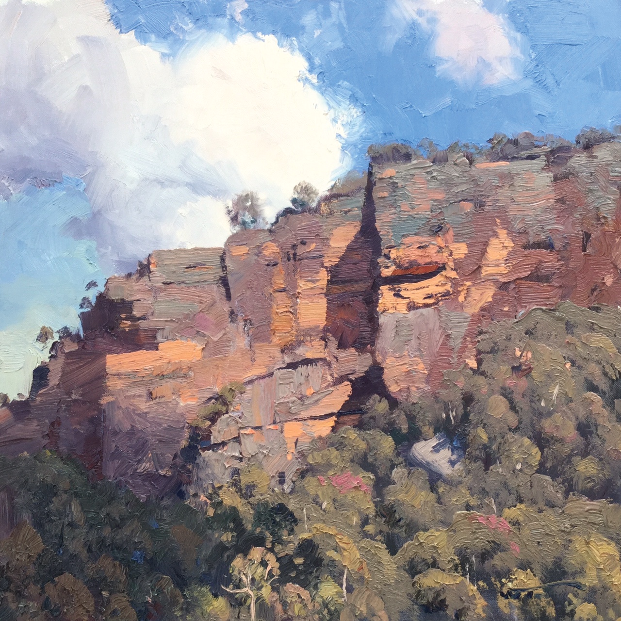 Towers of Stone, Capertee Valley 45 x 45cm
